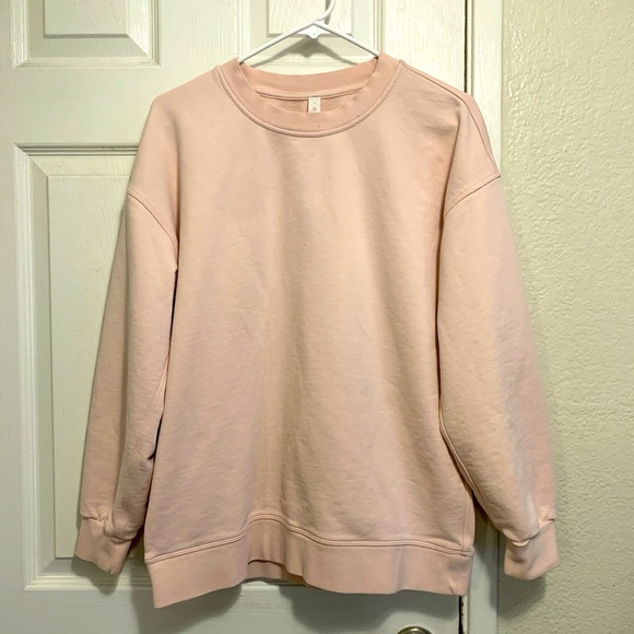 Lululemon Perfectly Oversized Crew Feather Pink Size 6 - Picture 1 of 7